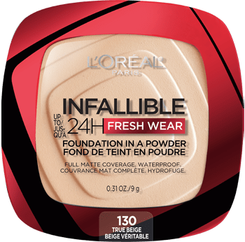 Loreal Paris Up to 24H Fresh Wear Foundation in a Powder – True Beige – Full Size