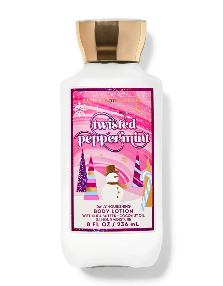 Bath & Body Works Body Lotion Shea Butter + Coconut Oil – Twisted Peppermint – 236ML