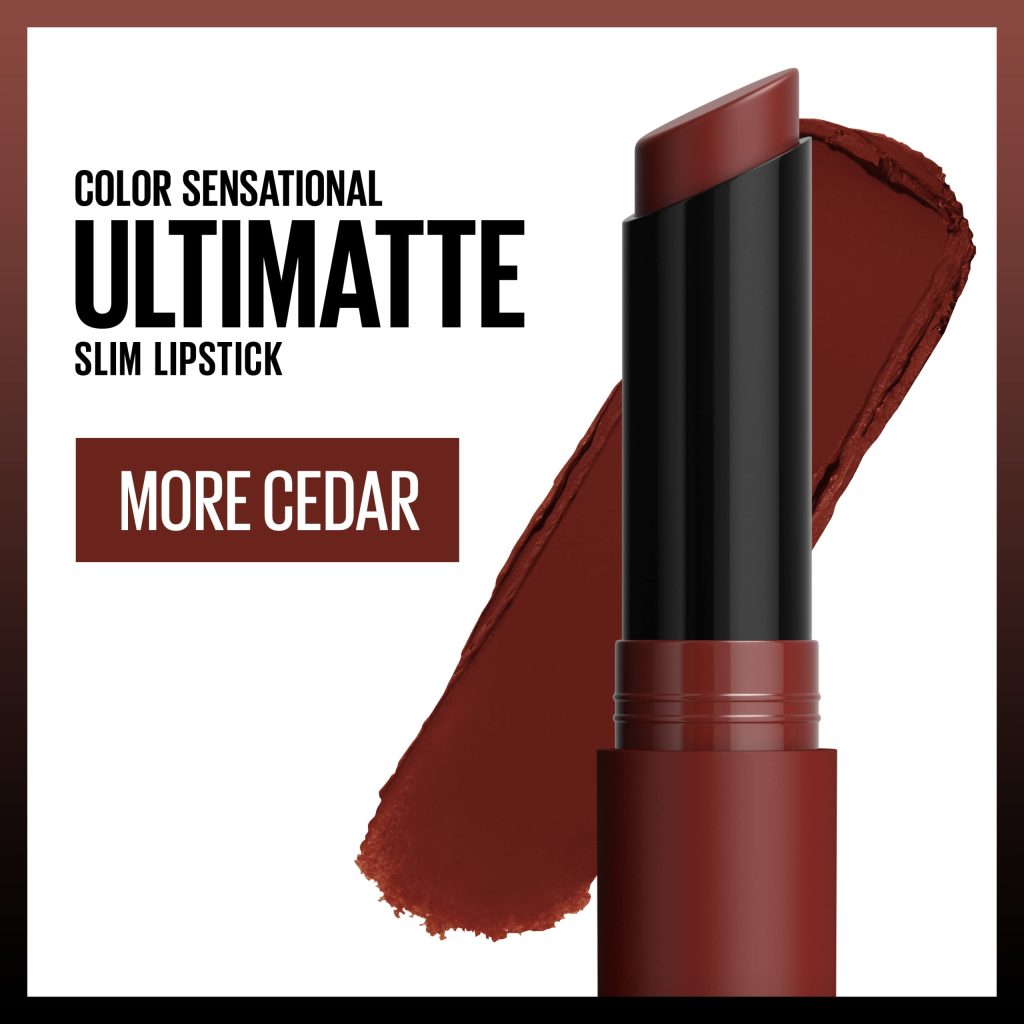 Maybelline Color Sensational Ultimatte Slim Lipstick Makeup – More Cedar – 1.7g