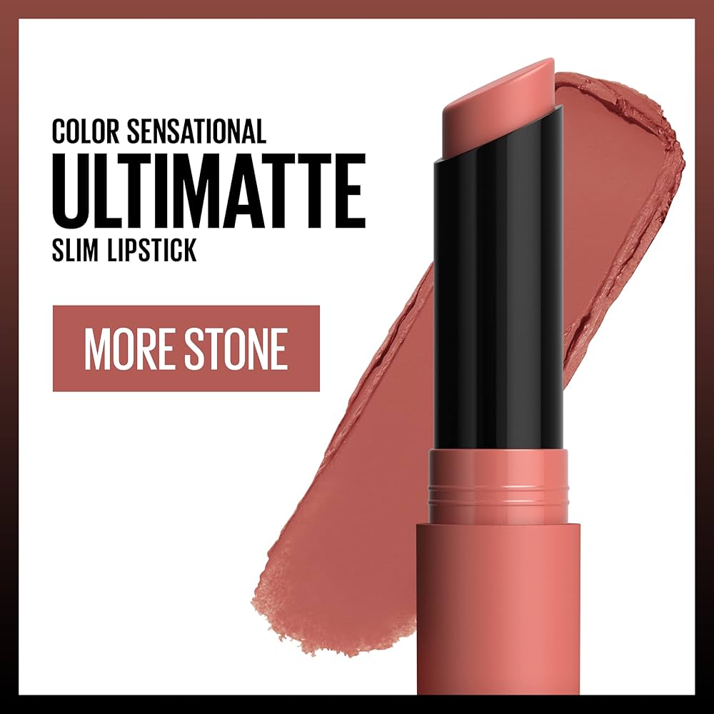 Maybelline Color Sensational Ultimatte Slim Lipstick Makeup – More Stone –  1.7g