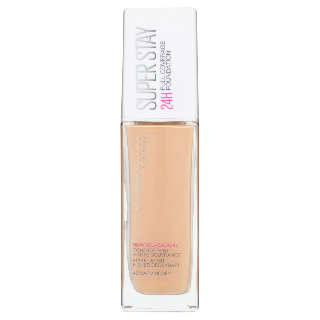 Maybelline  Superstay 24 Hour Longlasting Foundation, Lightweight Feel, Water and Transfer Resistant, – 46, Warm Honey – 30ml