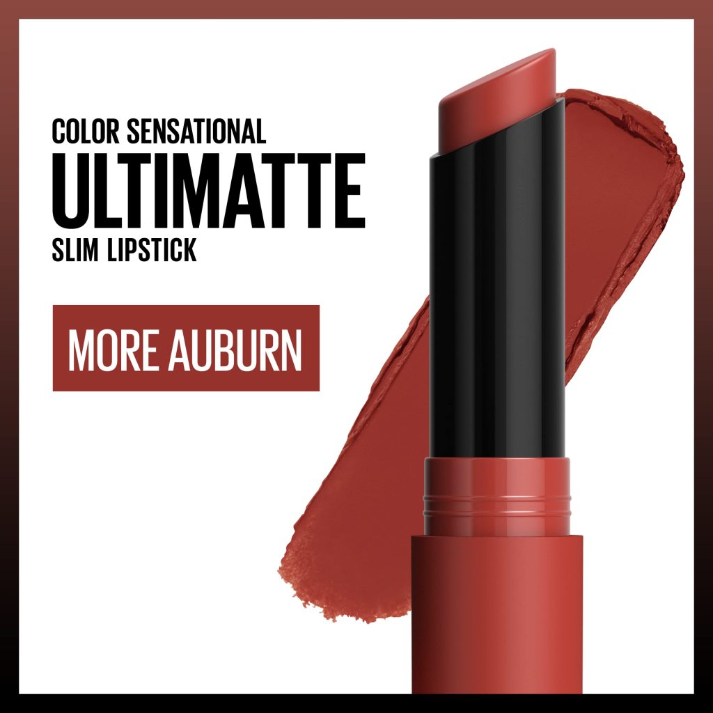 Maybelline Color Sensational Ultimatte Slim Lipstick Makeup – More Auburn – 1.7g