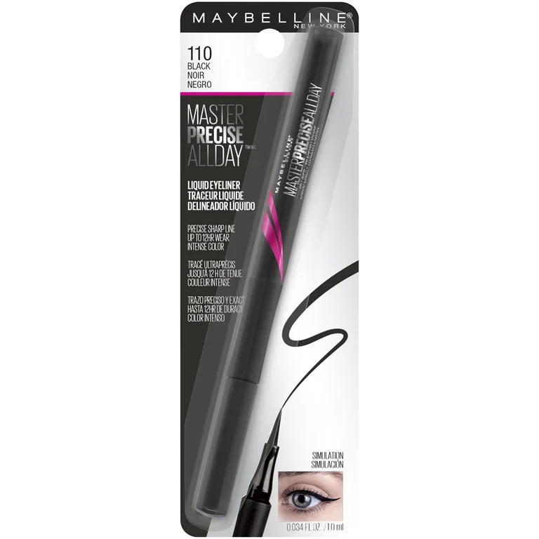Maybelline Master Precise All Day Liquid Eyeliner Makeup – Black – 10ml