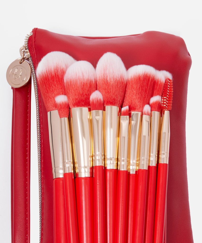 BH COSMETICS FA LA LA FIERCE 12 PIECE FACE & EYE BRUSH SET WITH BAG