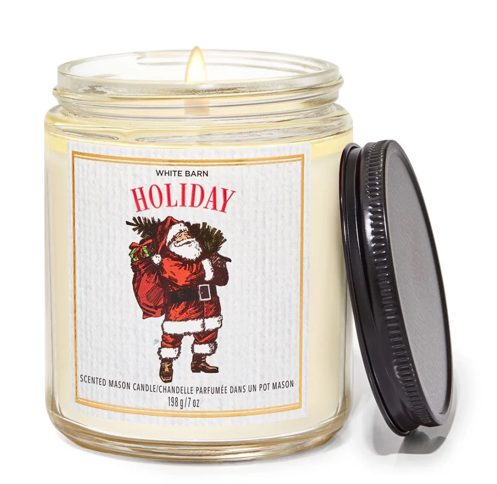 Bath & Body Works Single Wick Candle – Holiday Mason – 198g