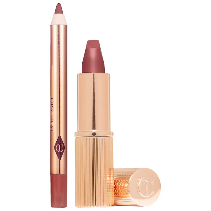 Charlotte Tilbury Mini Lipstick & Liner Set – Pillow Talk Medium