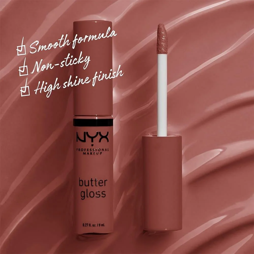 NYX Butter Gloss Creamy Lip Gloss – Praline – 8ml