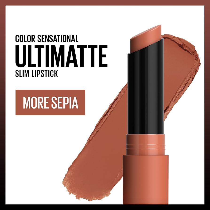 Maybelline Color Sensational Ultimatte Slim Lipstick Makeup – More Sepia – 1.7g
