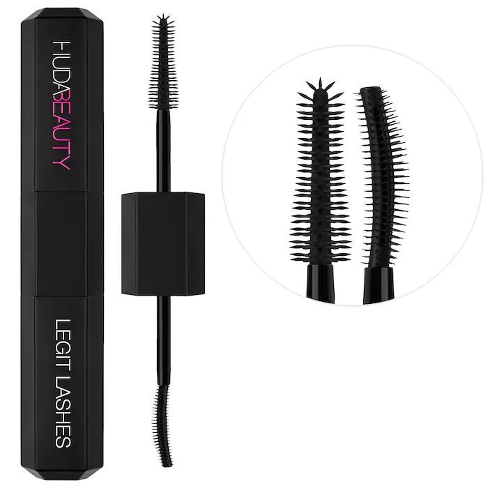 Huda Beauty Legit Lashes Double-Ended Volumizing and Lengthening Mascara – Extreme Black – 8.5ml