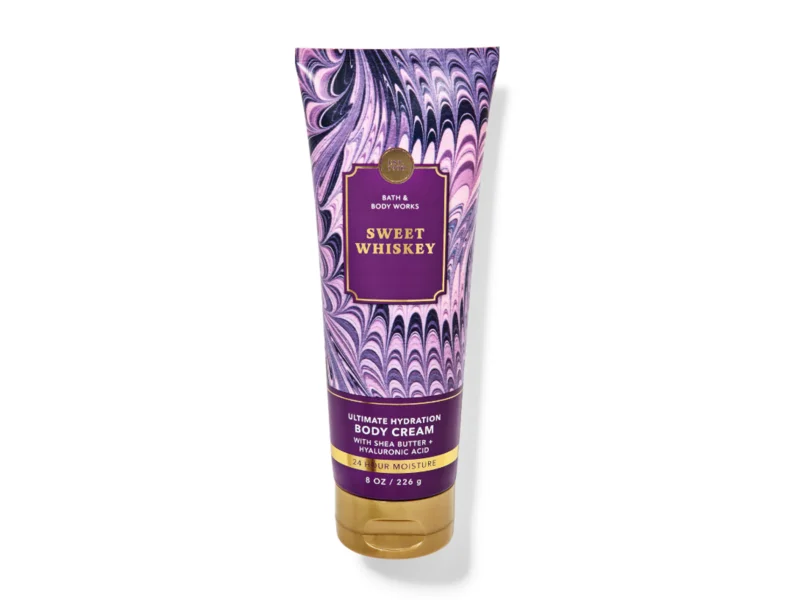 Bath & Body Works Ultimate Hydration Body Cream With Shea Butter Hyaluronic Acid - Sweet Whiskey - 226g