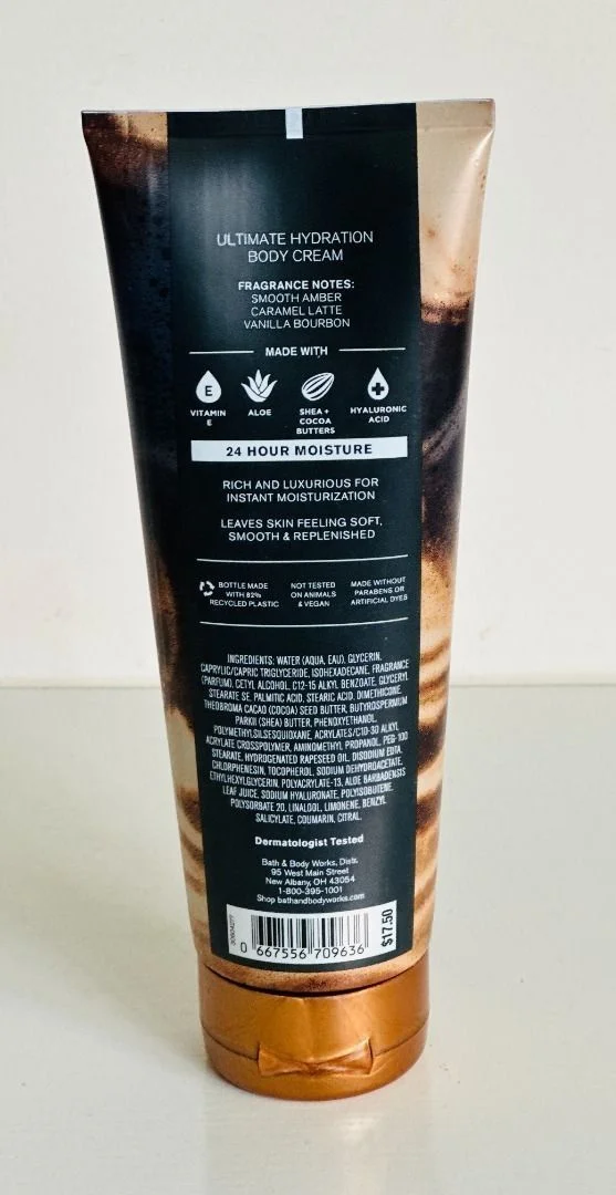 Bath & Body Works Ultimate Hydration Body Cream With Shea Butter Hyaluronic Acid - Sweet Whiskey - 226g - Image 2