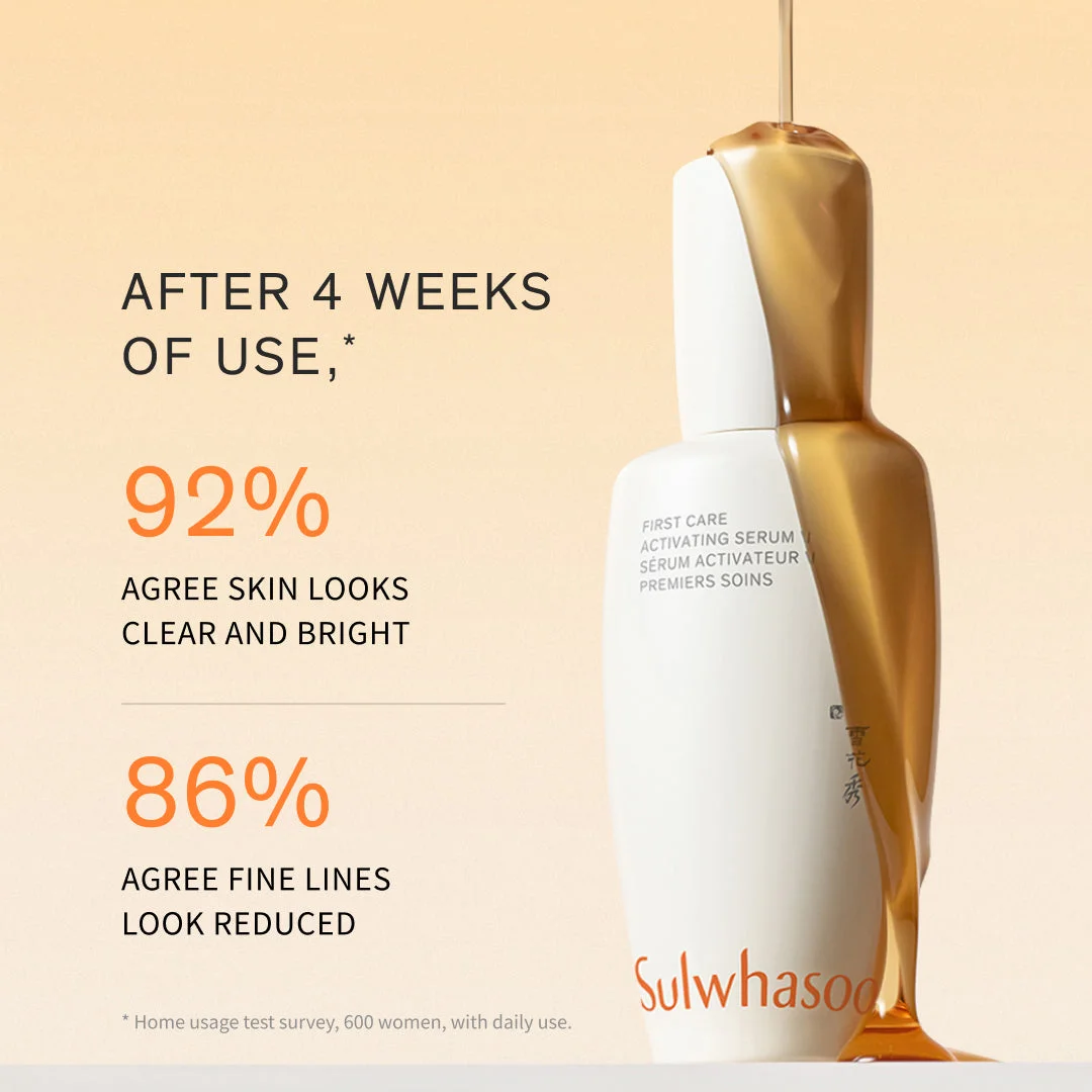 Sulwhasoo First Care Activating Serum: Hydrate, Strengthen Skin Barrier, Visible Signs of Pre-mature Aging - 8ml - Image 2