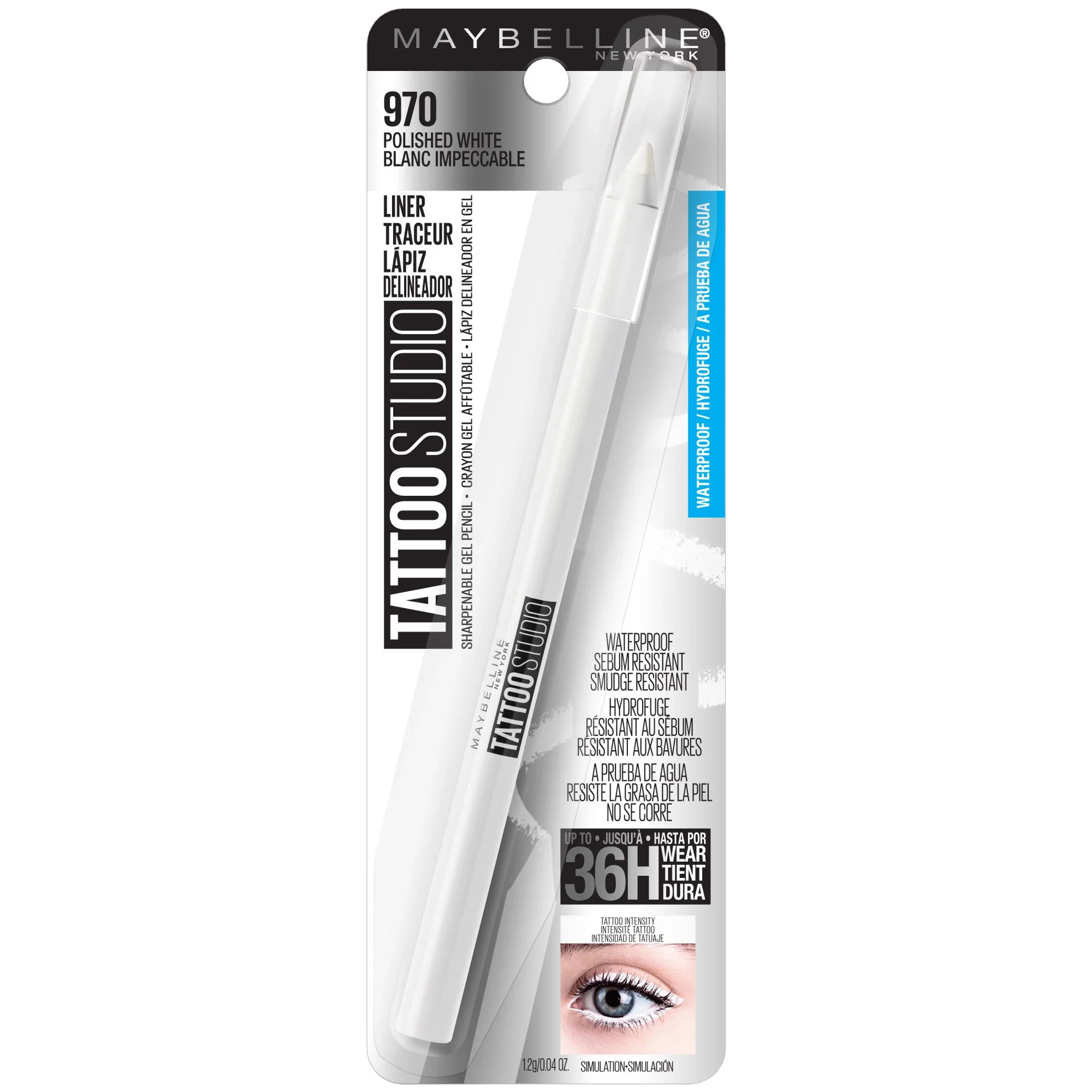 Maybelline Tattoo Studio Sharpen Able Gel Pencil Long Wear Eyeliner Makeup - Citrus Charge - Regular - Image 5