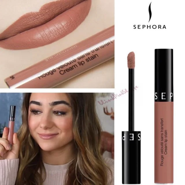 SEPHORA Cream Lip Stain - 1.3ml, 40 Pink Tea
