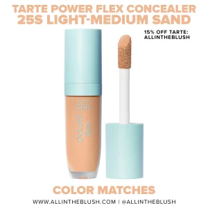 Tarte Travel-size power flex concealer - 25S Light-Medium Sand - 3.5ml