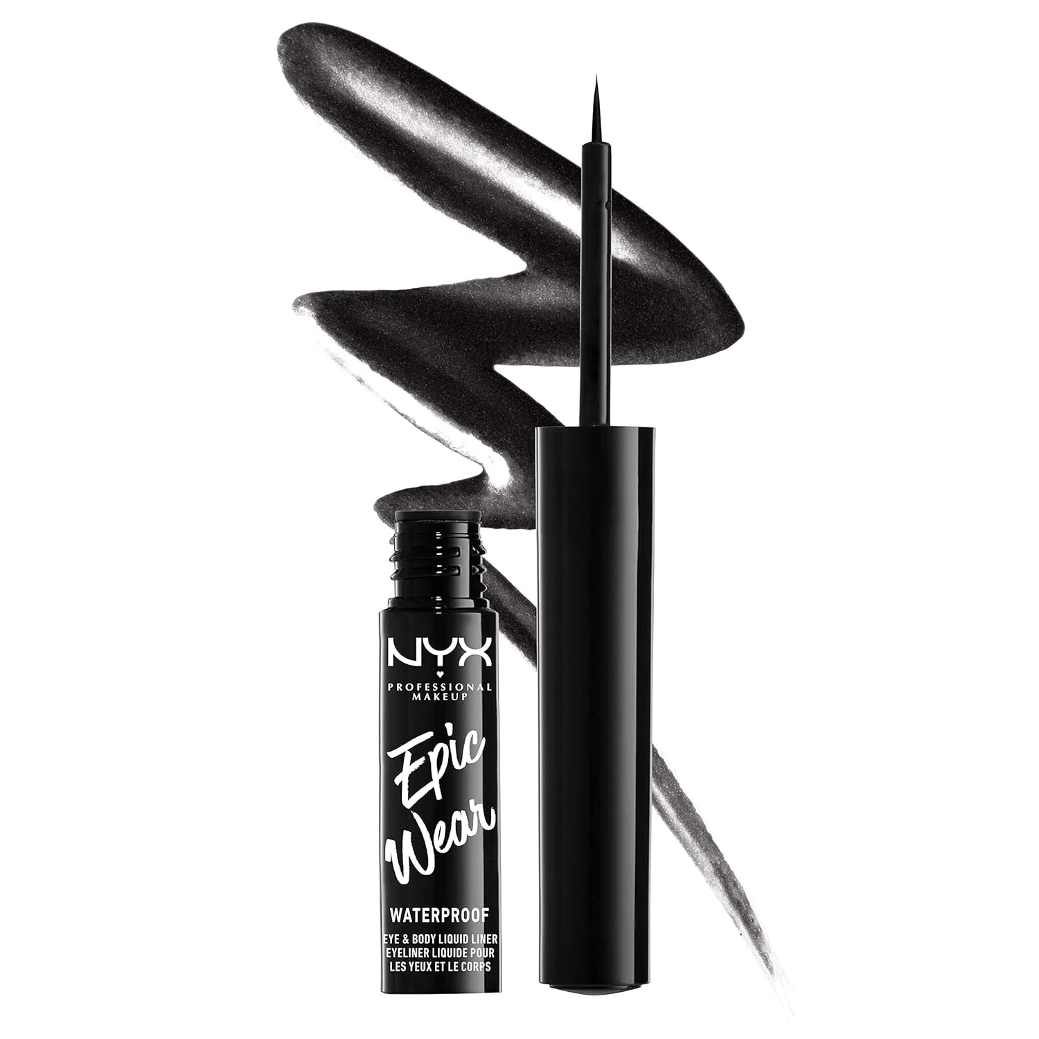 NYX Epic Wear Waterproof Eye and Body Liquid Liner - 01 Black - Image 4