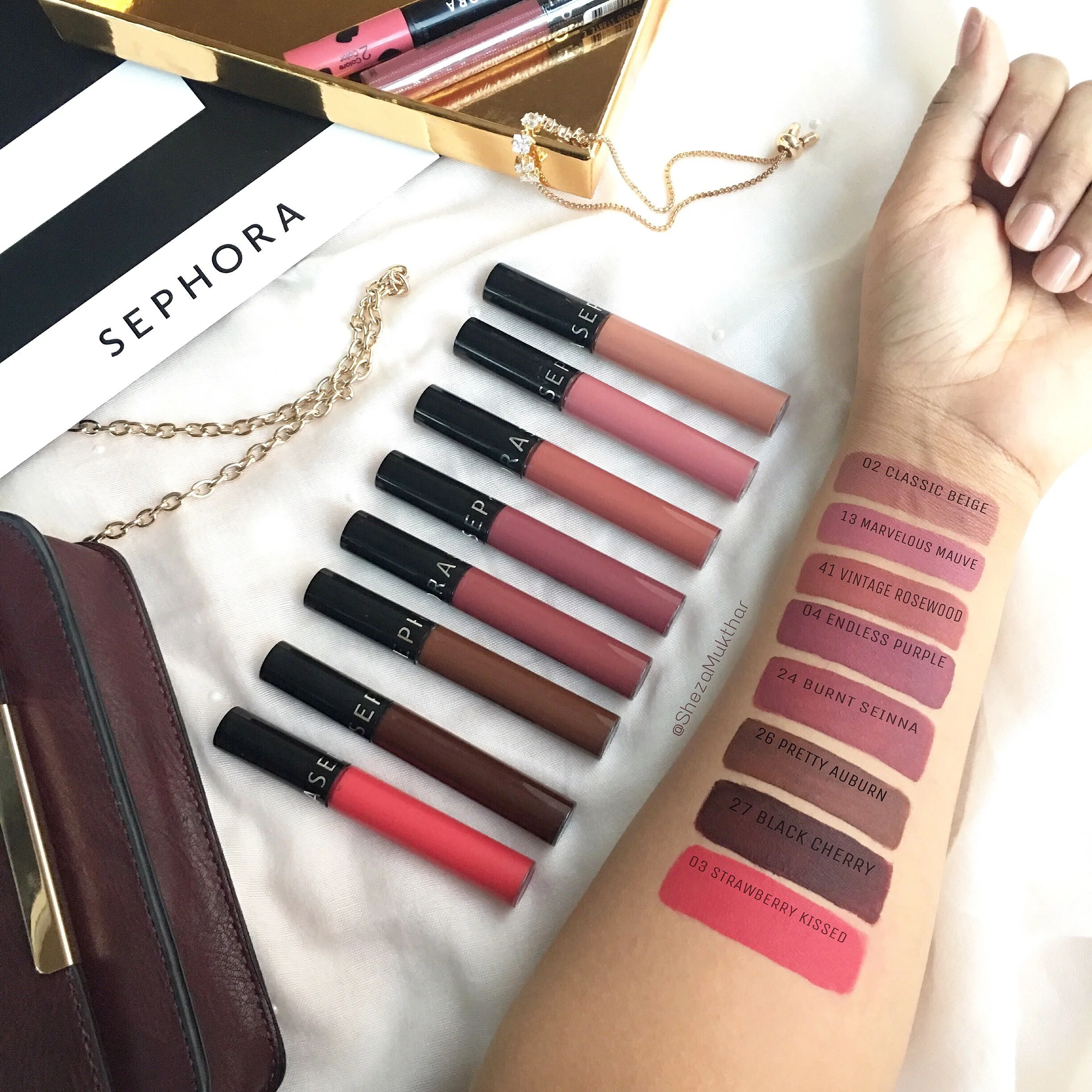 SEPHORA Cream Lip Stain Liquid Lipstick - 85 Rosewood - 5ml - Image 4
