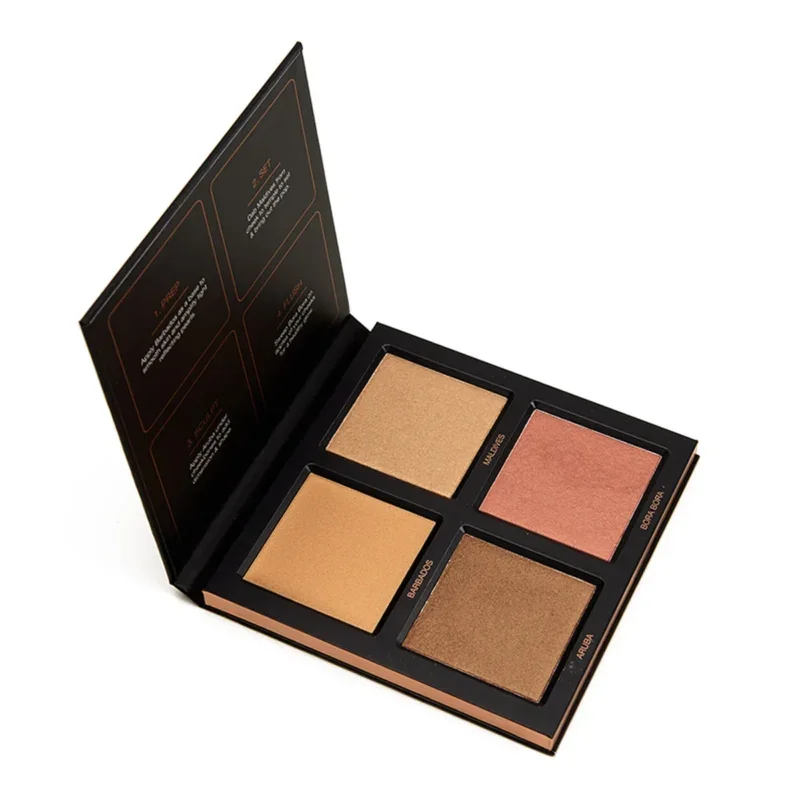Huda Beauty 3D Cream and Powder Highlighter Palette - Golden Sands Edition - 31.5g - Image 4