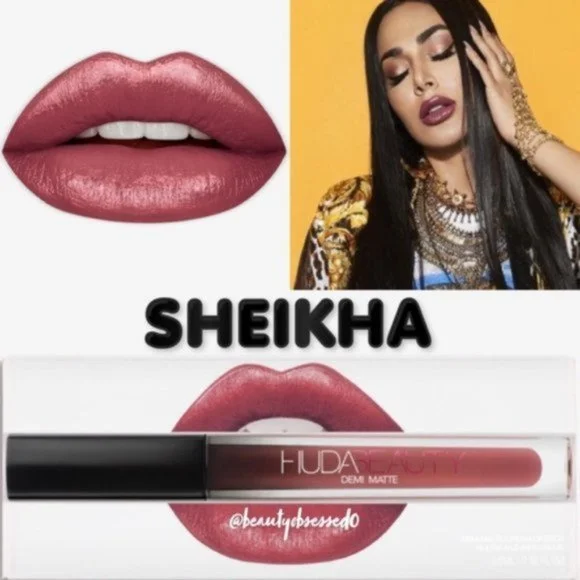 Huda Beauty Demi Matte Cream Liquid Lipstick - 3.6ml, Sheikha - Image 3