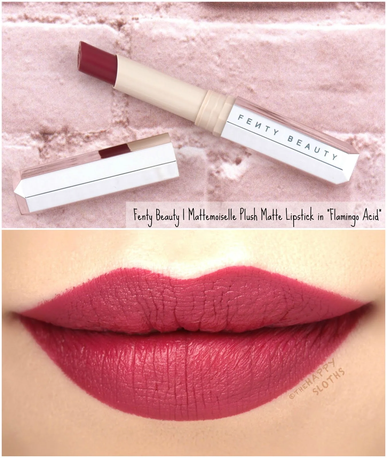 Fenty Beauty Mattemoiselle Plush Matte Mini Lipstick - 1.7g, Flamingo Acid - Image 2