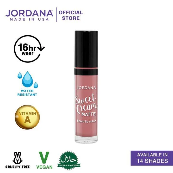 Jordana Cosmetics Sweet Cream Matte Liquid Lip - 26 -Currant Jam - 3g - Image 4