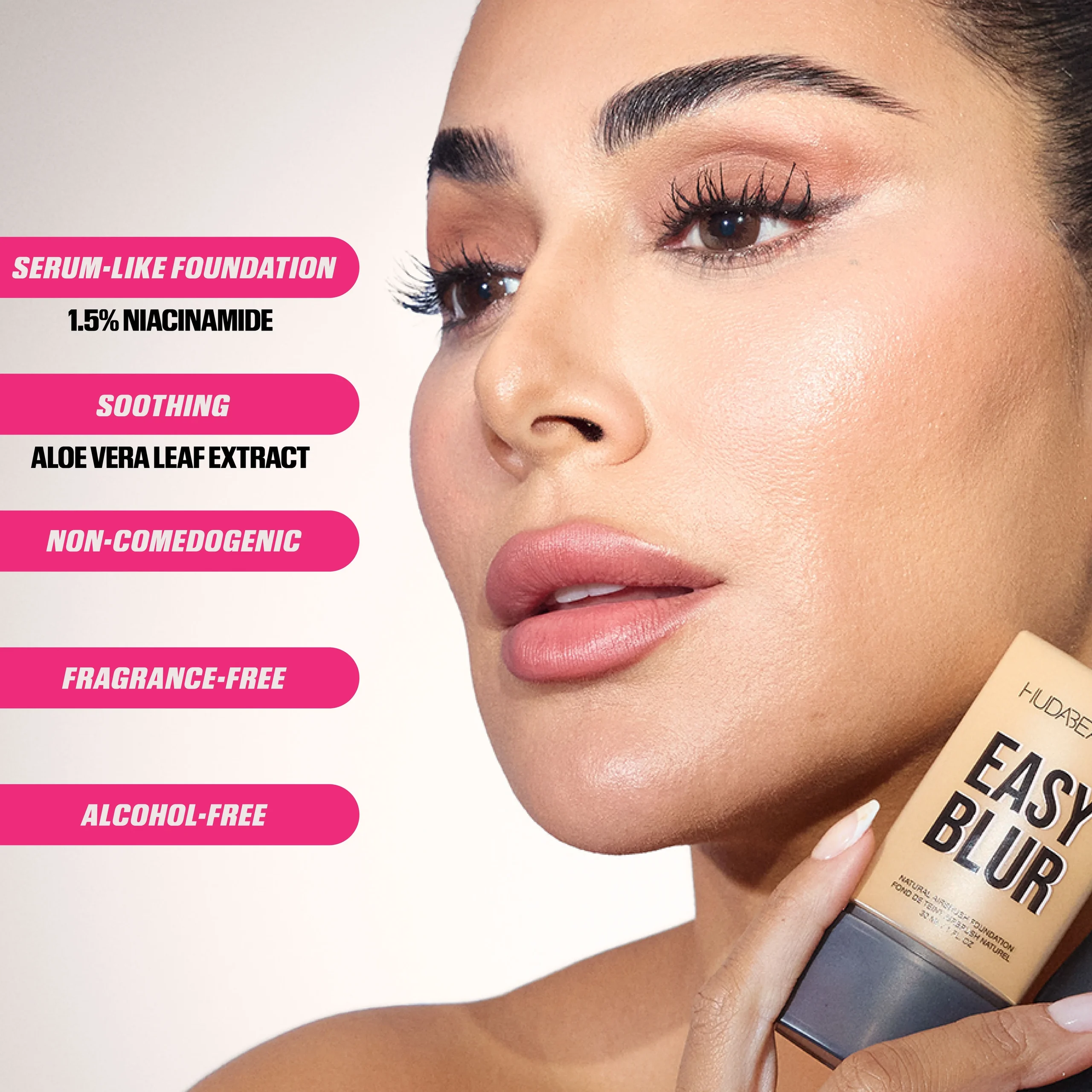 Huda Beauty Easy Blur Natural Airbrush Foundation - Latte 300N - 10ml - Image 3