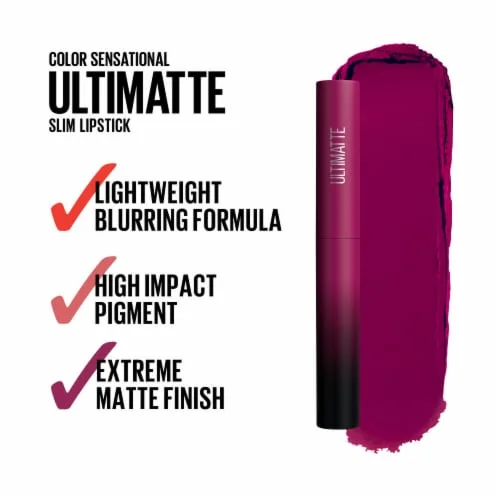 Maybelline Color Sensational Ultimatte Slim Lipstick Makeup - More Berry - 1.7g - Image 2
