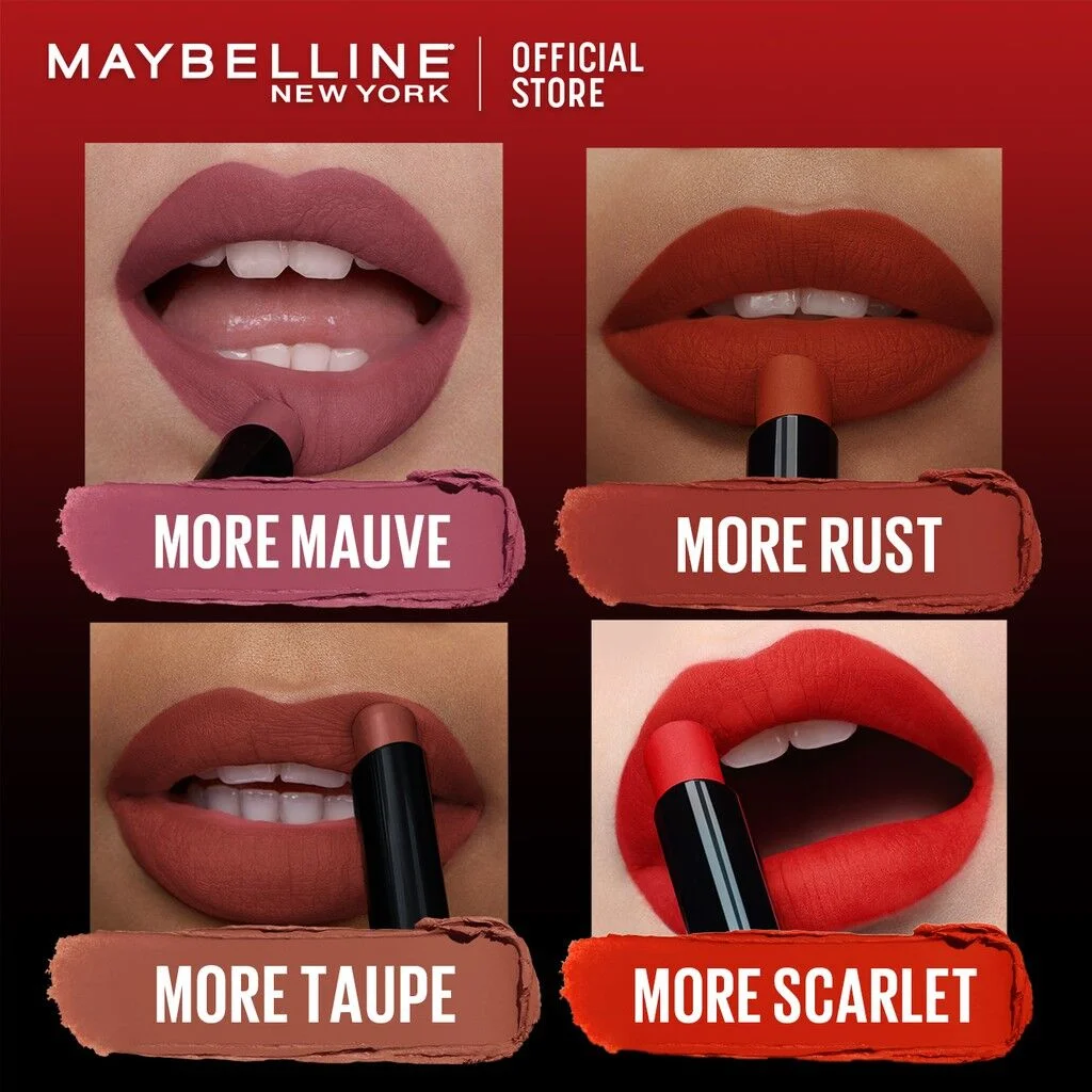 Maybelline Color Sensational Ultimatte Slim Lipstick Makeup - More Ruby - 1.7g - Image 3
