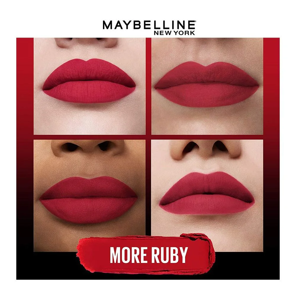 Maybelline Color Sensational Ultimatte Slim Lipstick Makeup - More Ruby - 1.7g - Image 4