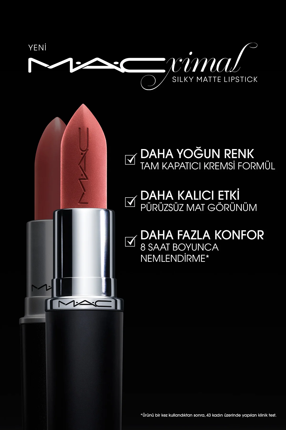 MAC M·A·CXIMAL Silky Matte Lipstick - D For Danger - 3.2g - Image 2