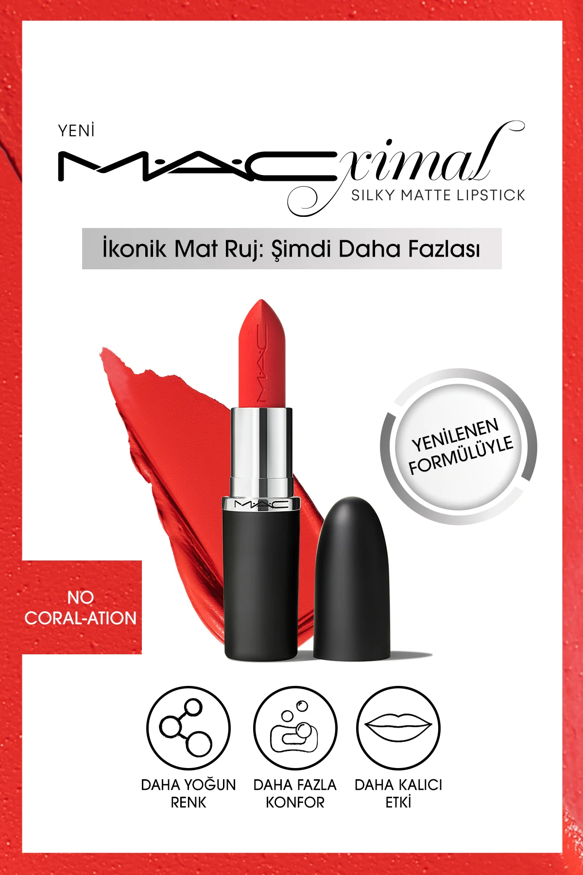MAC M·A·CXIMAL Silky Matte Lipstick - D For Danger - 3.2g - Image 3