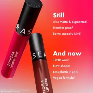 Sephora Cream Lip Stain 10HR Liquid Lipstick - Frozen Pomegranate 127 - 5ml