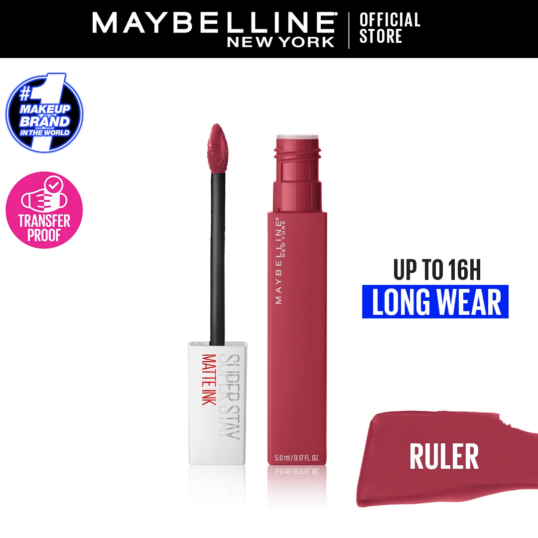 Maybelline New York Matte Finish Liquid Lipstick - Ruler 80 - 5ml - Image 2