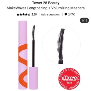 Tower 28 Make Waves Mascara - Jet Black - 8.5ml