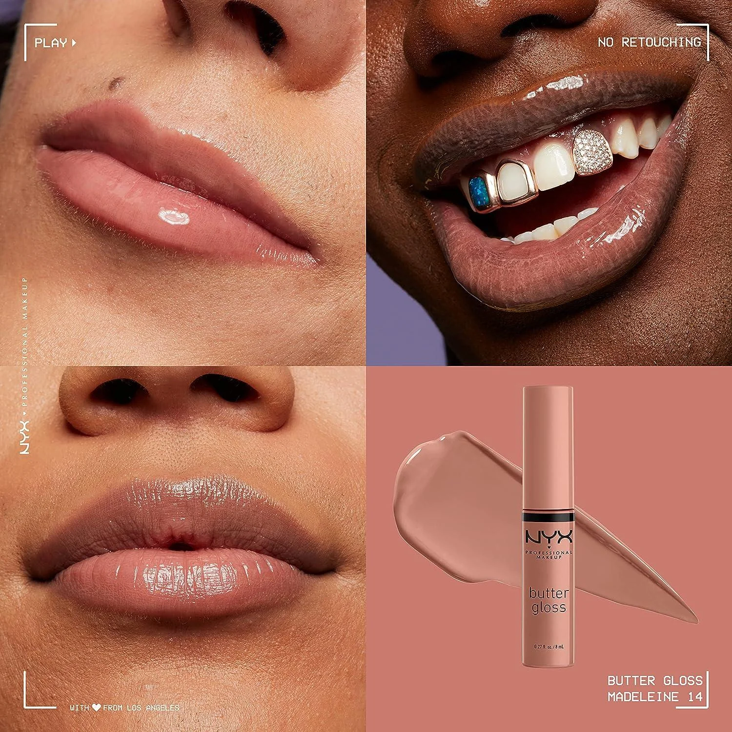 NYX Butter Gloss Creamy Lip Gloss - Madeleine - 8ml - Image 3