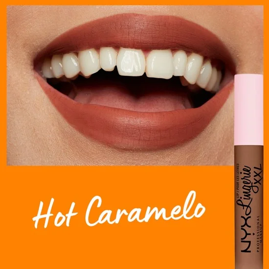 NYX Lip Lingerie xxl Matte Liquid Lipstick - Caramelo - Image 3