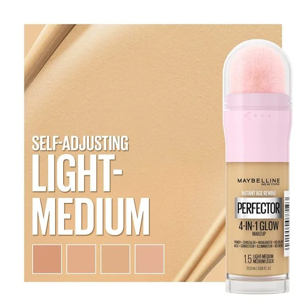 Maybelline Instant Age Rewind Perfector 4-In-1 Glow Makeup - 1.5 Light Medium - 20.0ml - Image 2