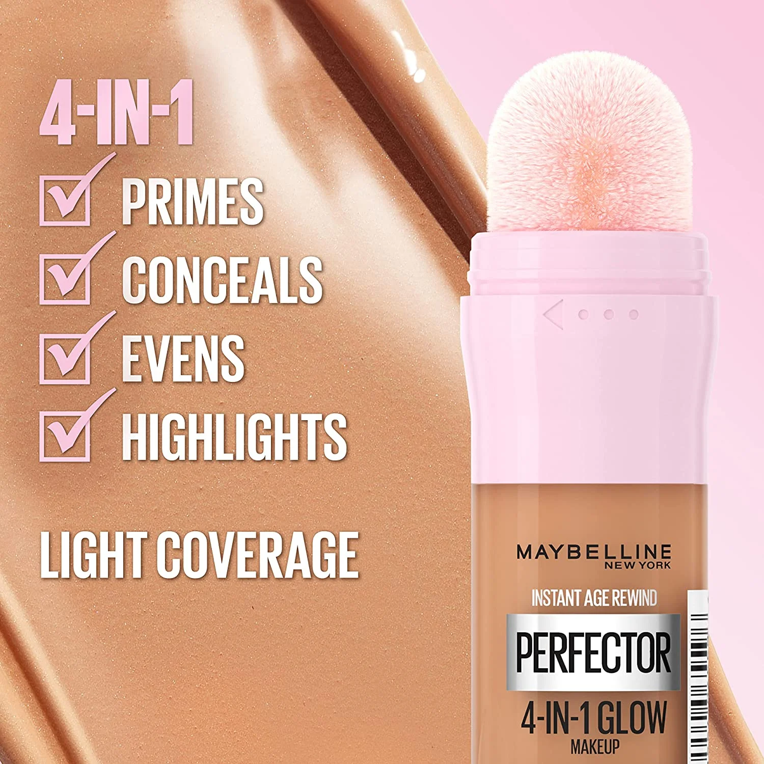 Maybelline Instant Age Rewind Perfector 4-In-1 Glow Makeup - 00 Fair Light - 20.0ml - Image 2