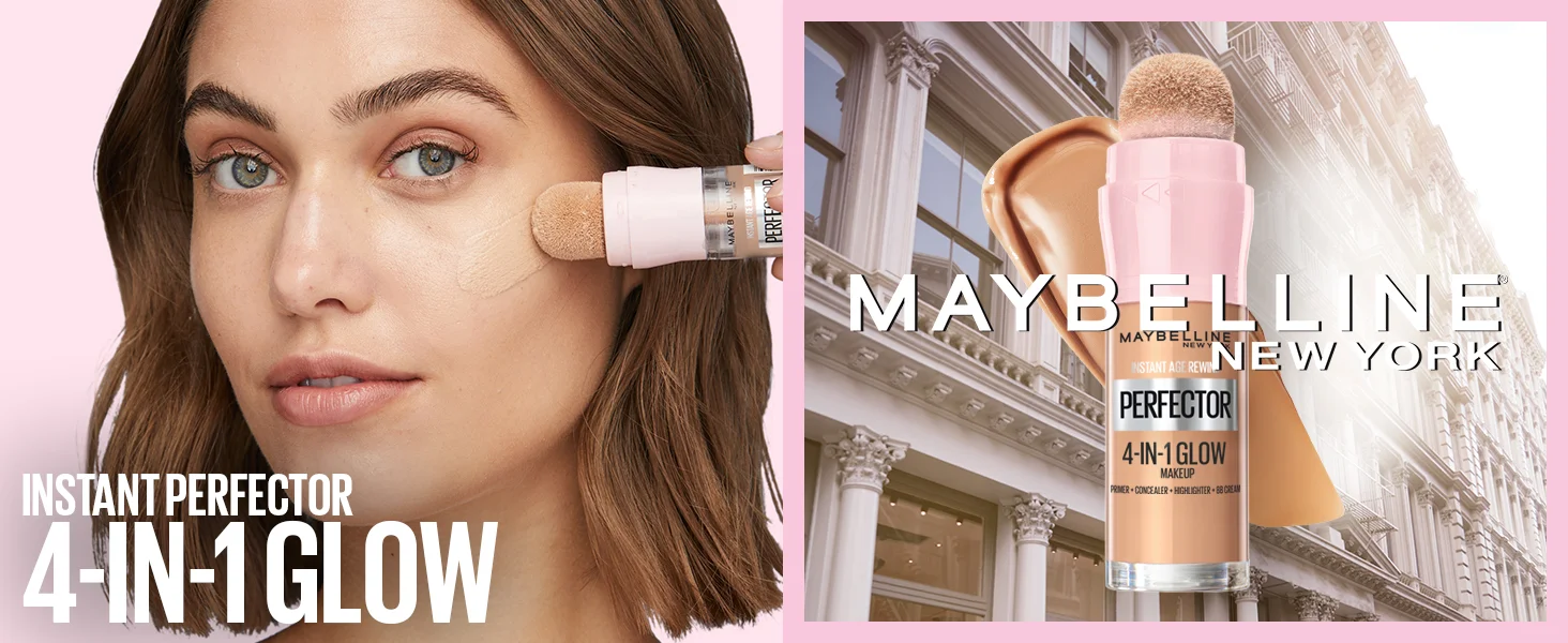 Maybelline Instant Age Rewind Perfector 4-In-1 Glow Makeup - 01 Light - 20.0ml - Image 2