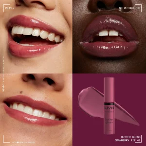 NYX Butter Gloss Creamy Lip Gloss - Cranberry Pie - 8ml
