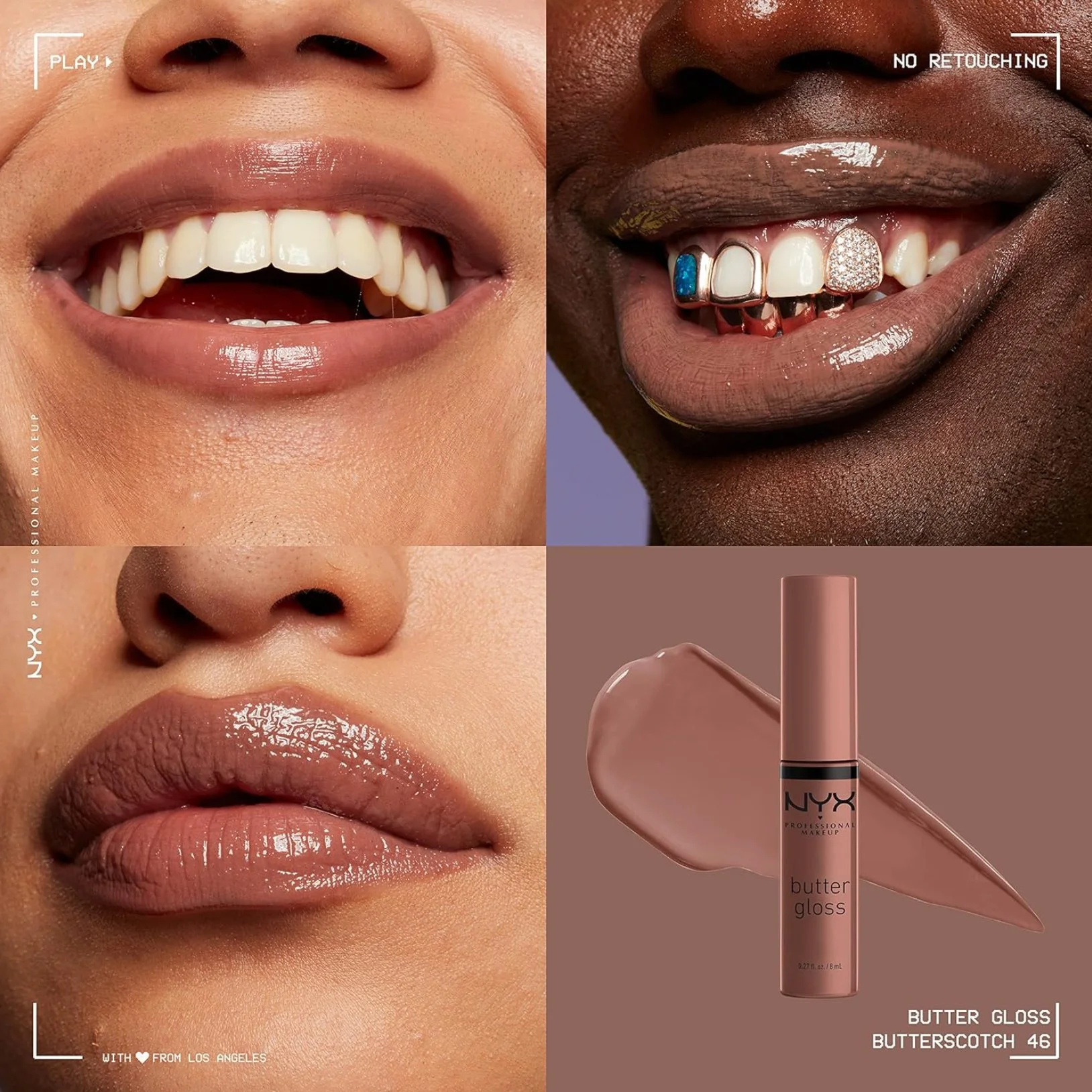 NYX Butter Gloss Creamy Lip Gloss - Butterscotch - 8ml - Image 4