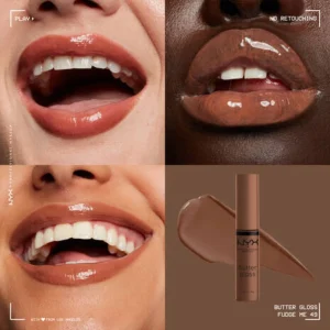 NYX Butter Gloss Creamy Lip Gloss - Fudge Me - 8ml