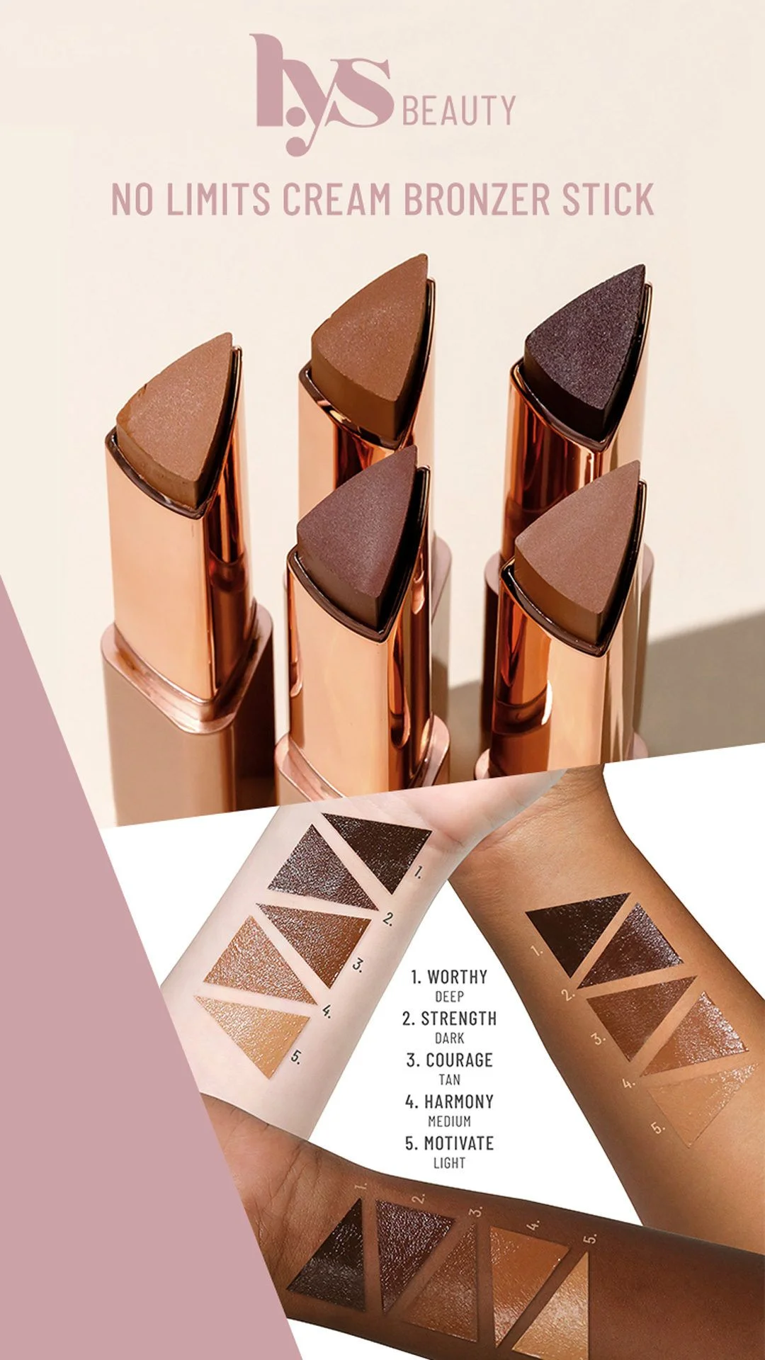 LYS Beauty No Limits Cream Bronzer Stick - Brave - 2.5g