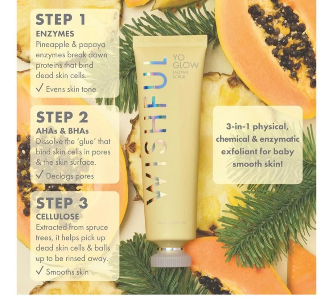 HudaBeauty Yo Glow AHA & BHA Facial Enzyme Scrub - Sample