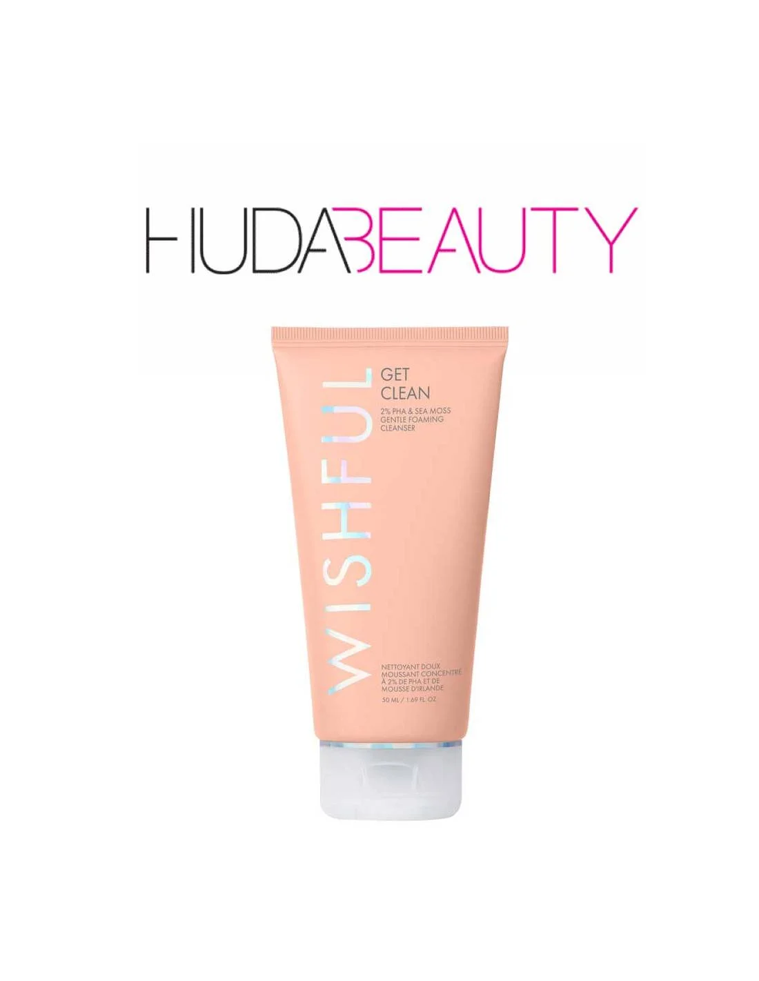 Huda Beauty Get Clean 2% PHA & Sea Moss Gentle Foaming Cleanser - 50ml