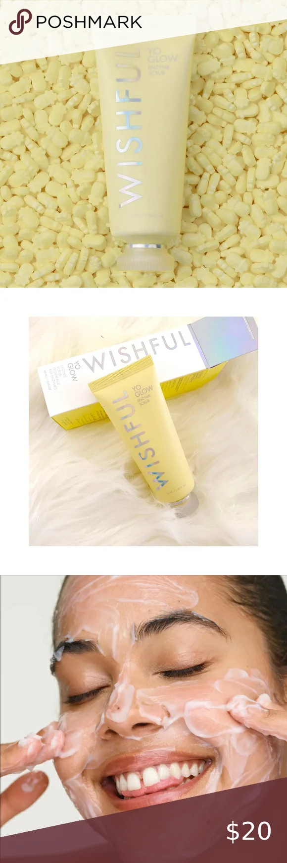 HudaBeauty Yo Glow AHA & BHA Facial Enzyme Scrub - Sample - Image 3