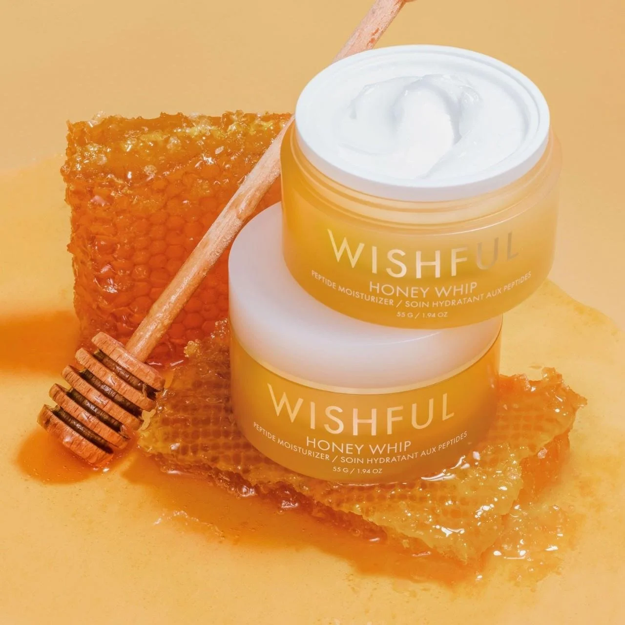 HudaBeauty Wishful Honey Whip Peptide Moisturizer - 20g - Image 3