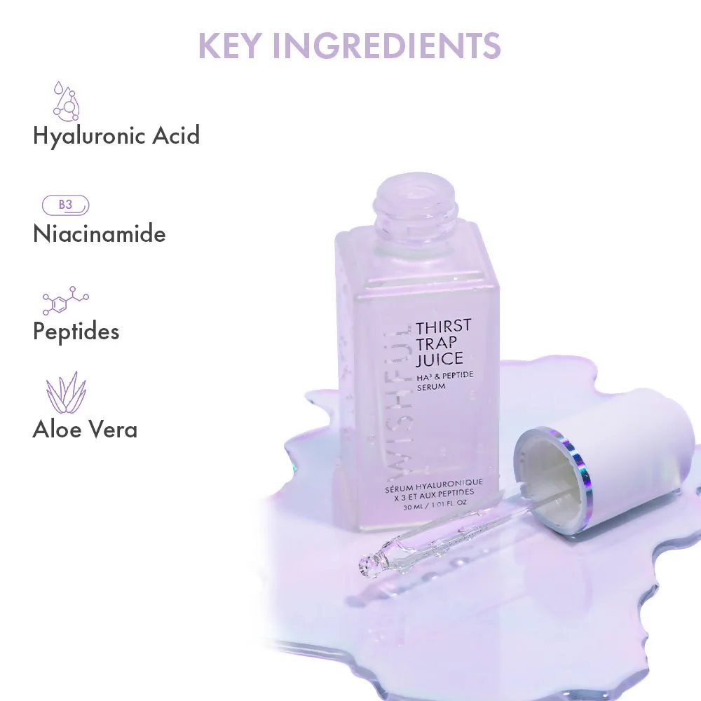 HudaBeauty Wishful Thirst Trap Juice HA3 Peptide Serum - 10ml - Image 2