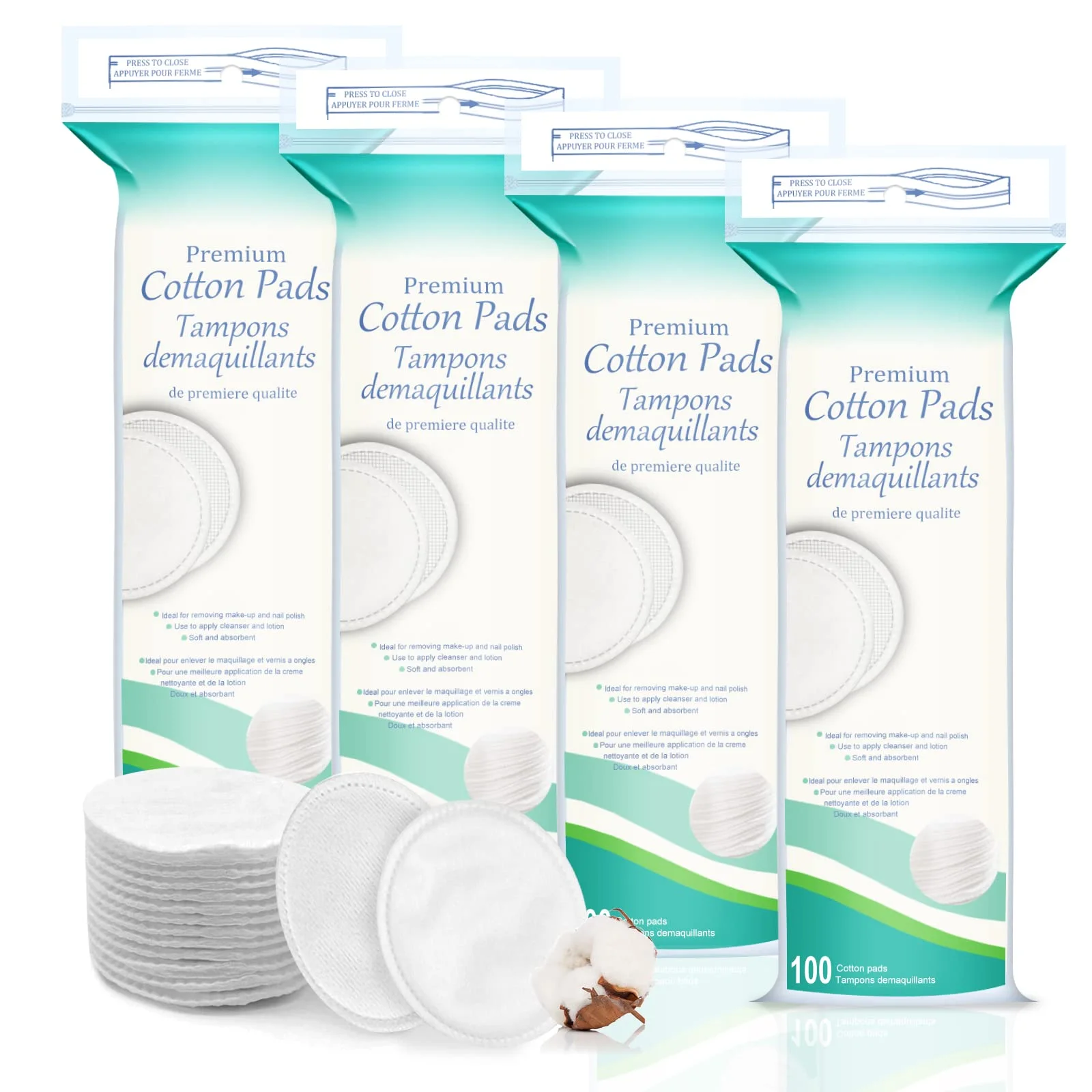 Round Cosmetics Super Soft Round cosmetics cotton pad 120 Pcs - Image 5