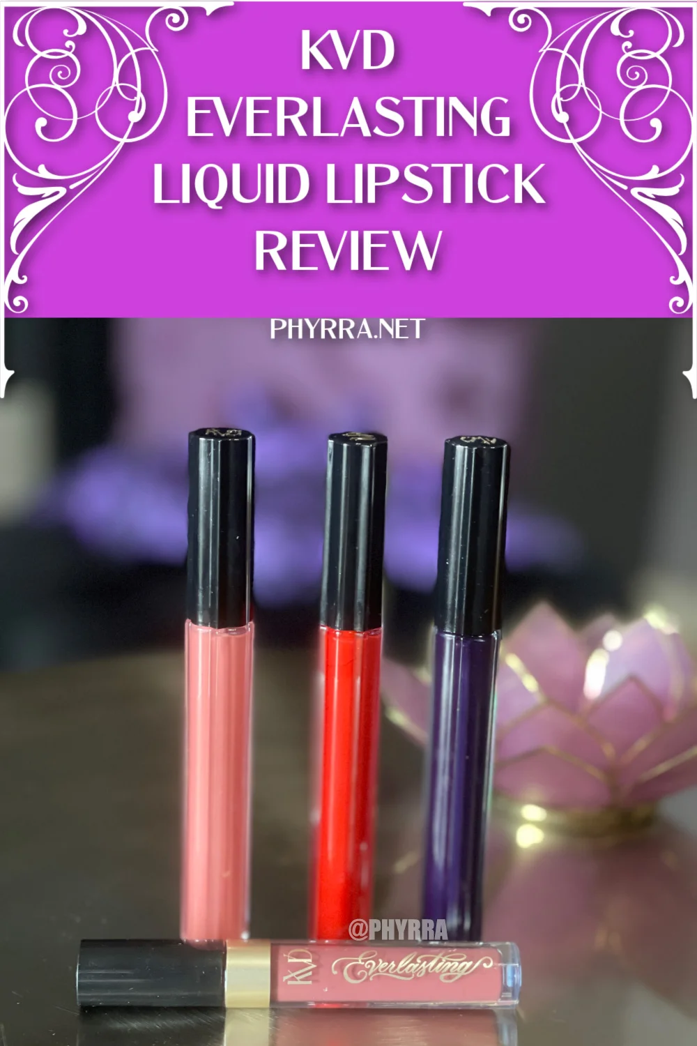 KVD Everlasting Hyperlight Transfer-Proof Liquid Lipstick - 7ml, Dead Nettle - Image 4